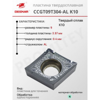 Пластина CCGT 09T304-AL K10